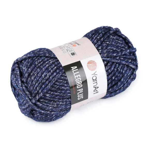 Kötő fonal Allegro Plus 100 g - 12 (721) sötétkék (5 db-os csomagolás) Kötő fonal Allegro Plus 100 g - 12 (721) sötétkék (5 db-os csomagolás)