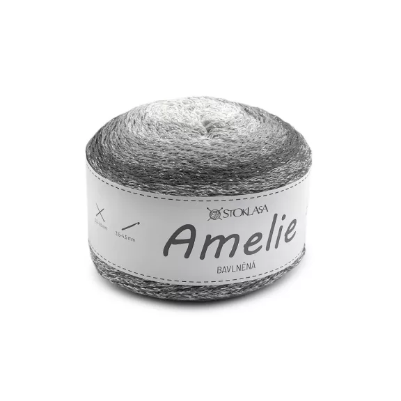 Pamut kötőfonal Amelie lurexszel 200 g - 1 szürke ezüst (2 db-os csomagolás) Pamut kötőfonal Amelie lurexszel 200 g - 1 szürke ezüst (2 db-os csomagolás)