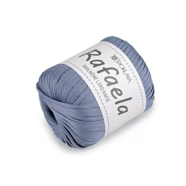   Lapos pamutfonal Rafaela horgolt táskákhoz, szélessége 4 mm - 6 (19) liláskék (5 db-os csomagolás)