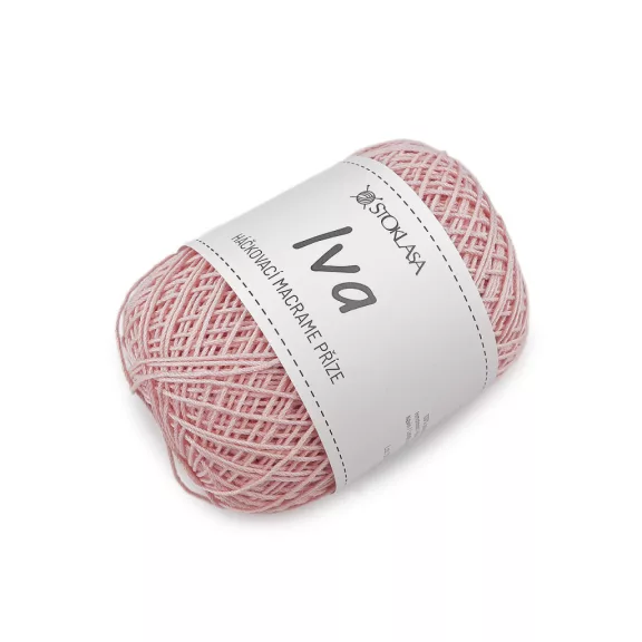 Makramé horgolófonal Iva táskákhoz 75 g - 3 púderrózsaszín (5 db-os csomagolás) Makramé horgolófonal Iva táskákhoz 75 g - 3 púderrózsaszín (5 db-os csomagolás)