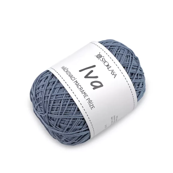 Makramé horgolófonal Iva táskákhoz 75 g - 8 kék farmer (5 db-os csomagolás) Makramé horgolófonal Iva táskákhoz 75 g - 8 kék farmer (5 db-os csomagolás)
