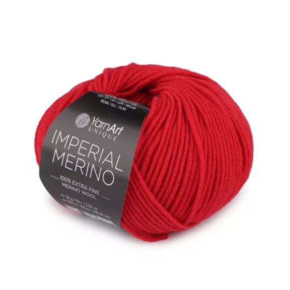 Kötő fonal Imperial 100% Merino 50 g - 8 (3345) piros (1 db-os csomagolás) Kötő fonal Imperial 100% Merino 50 g - 8 (3345) piros (1 db-os csomagolás)