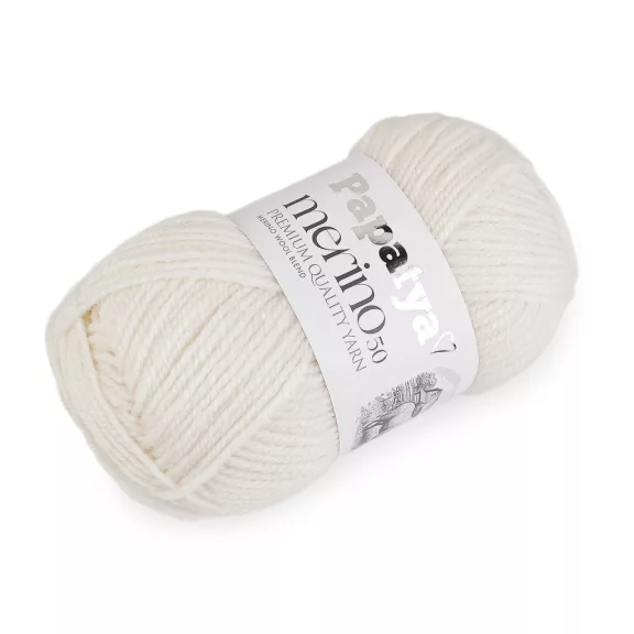 Kötő fonal Papatya Merino 100 g - 1 (1000) fehér (5 db-os csomagolás) Kötő fonal Papatya Merino 100 g - 1 (1000) fehér (5 db-os csomagolás)