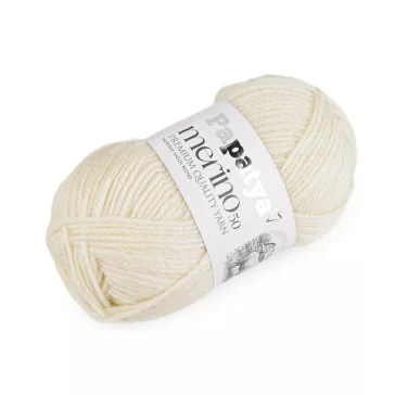   Kötő fonal Papatya Merino 100 g - 2 (1930) krém világos (1 db-os csomagolás)