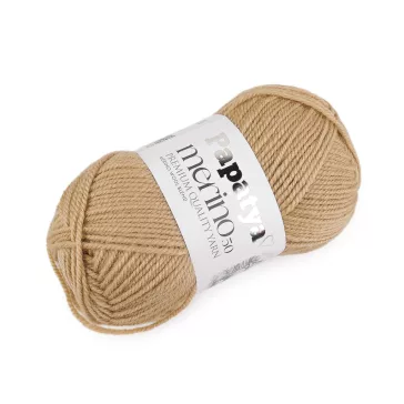   Kötő fonal Papatya Merino 100 g - 4 (9140) teve bézs (5 db-os csomagolás)