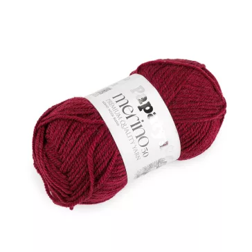   Kötő fonal Papatya Merino 100 g - 6 (3230) vörös bordó (5 db-os csomagolás)