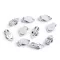 Fülbevaló klipsz foglalattal 10x18 mm - platina (50 db-os csomagolás)