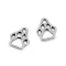 Fityegő tappancs kutyáknak 11x13 mm - platina (25 db-os csomagolás)