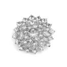 Bross csiszolt kövekkel szív, virág - 1 crystal szív (2 db-os csomagolás) Bross csiszolt kövekkel szív, virág - 1 crystal szív (2 db-os csomagolás)