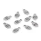 Fém medálok Handmade 8x15 mm - platina patinával 130233 210829 130265 130268 130308 (10 db-os csomagolás)