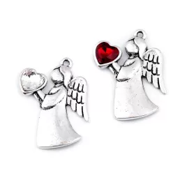 Medál angyal szívvel 24x36 mm