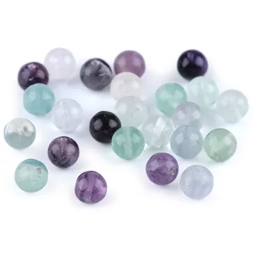   Fluorit, ásványgyöngy Ø8 mm - 1 fluorit (46 db-os csomagolás)