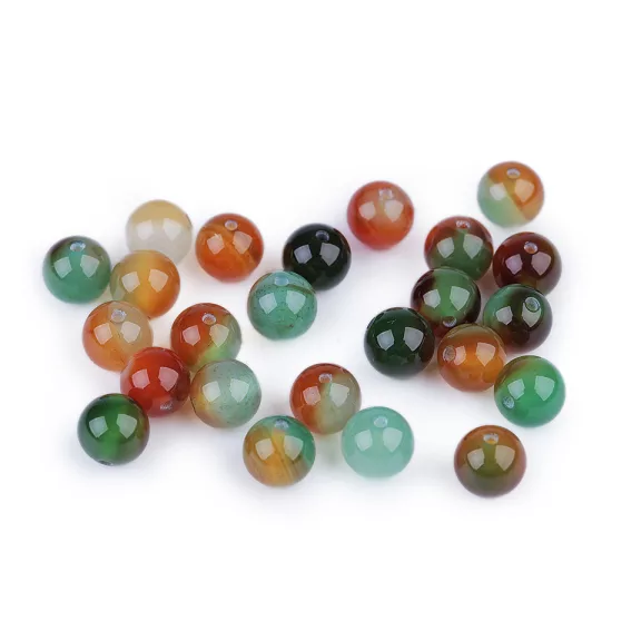 Achát multicolor festett, ásványgyöngy Ø8 mm - achát multicolor (10 db-os csomagolás) Achát multicolor festett, ásványgyöngy Ø8 mm - achát multicolor (10 db-os csomagolás)