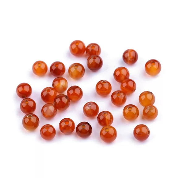 Karneol ásványgyöngy Ø6 mm - karneol (62 db-os csomagolás) Karneol ásványgyöngy Ø6 mm - karneol (62 db-os csomagolás)