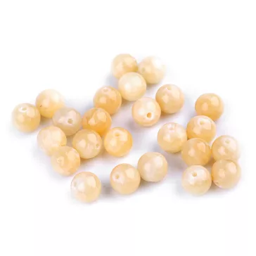   Jadeit sárga ásványgyöngy Ø8 mm - sárga jadeit (47 db-os csomagolás)
