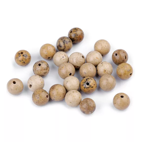 Jáspis homokos, ásványgyöngy Ø8 mm - jasper homok (10 db-os csomagolás) Jáspis homokos, ásványgyöngy Ø8 mm - jasper homok (10 db-os csomagolás)
