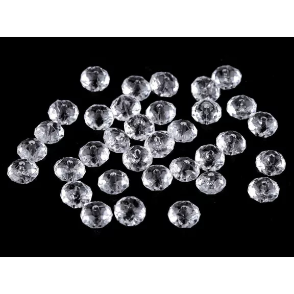 Műanyag / akryl csiszolt gyöngyök 5x8 mm - 1 Transparent (20 g-os csomagolás) Műanyag / akryl csiszolt gyöngyök 5x8 mm - 1 Transparent (20 g-os csomagolás)