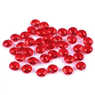   Műanyag / akryl csiszolt gyöngyök 5x8 mm - 1 Transparent (100 g-os csomagolás)