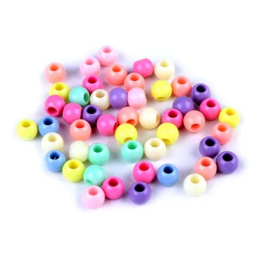   Műanyag gyöngyök nagy lyukkal 8x10 mm pasztel készlet - mix (1150 db-os csomagolás)
