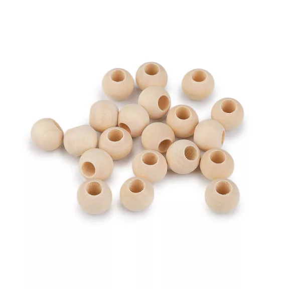 Nem lakkozott fa gyöngyök Ø15 mm - természetes világos (100 db-os csomagolás) Nem lakkozott fa gyöngyök Ø15 mm - természetes világos (100 db-os csomagolás)