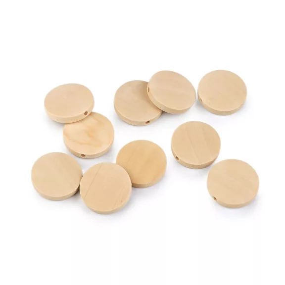 Nem lakkozott fa gyöngyök Ø20 mm - természetes világos (20 db-os csomagolás) Nem lakkozott fa gyöngyök Ø20 mm - természetes világos (20 db-os csomagolás)