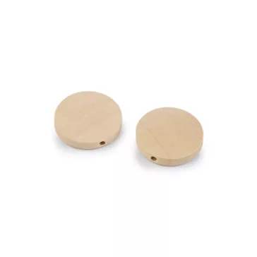   Nem lakkozott fa gyöngyök Ø20 mm - természetes világos (200 db-os csomagolás)