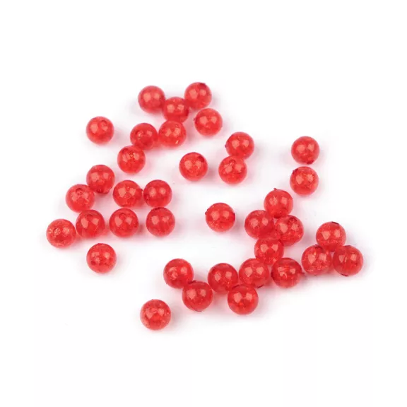 Műanyag gyöngyök repedezett Ø8 mm - 1 (3) eper piros (300 g-os csomagolás) Műanyag gyöngyök repedezett Ø8 mm - 1 (3) eper piros (300 g-os csomagolás)