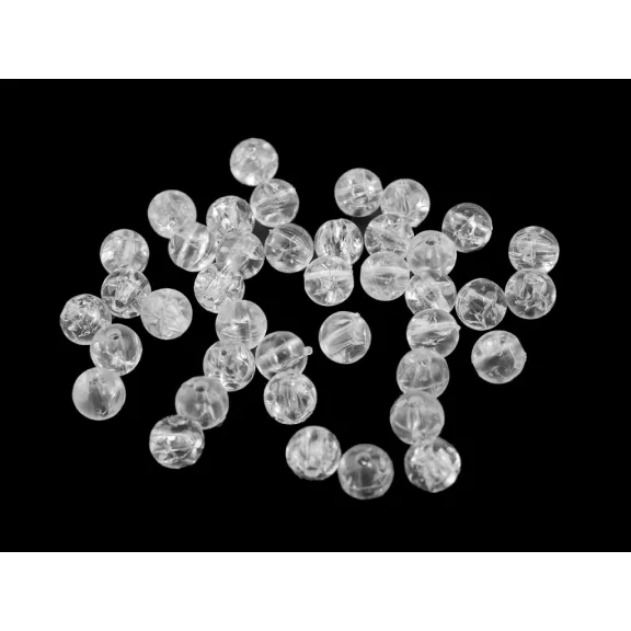 Műanyag gyöngyök repedezett Ø8 mm - 5 (1) Transparent (30 g-os csomagolás) Műanyag gyöngyök repedezett Ø8 mm - 5 (1) Transparent (30 g-os csomagolás)