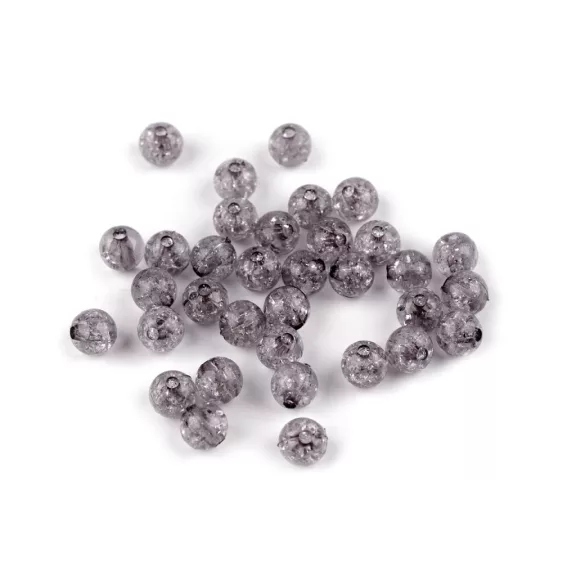 Műanyag gyöngyök repedezett Ø8 mm - 15 (2) szürke (300 g-os csomagolás) Műanyag gyöngyök repedezett Ø8 mm - 15 (2) szürke (300 g-os csomagolás)