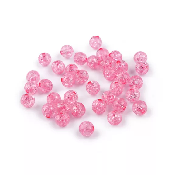 Műanyag gyöngyök repedezett Ø8 mm - 17 (6) rózsás világos (500 g-os csomagolás) Műanyag gyöngyök repedezett Ø8 mm - 17 (6) rózsás világos (500 g-os csomagolás)