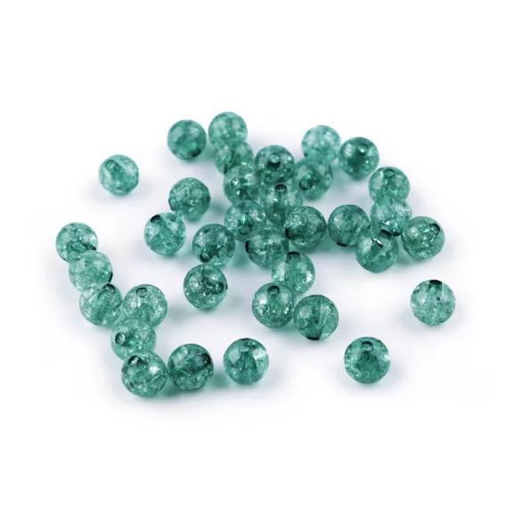 Műanyag gyöngyök repedezett Ø8 mm - 21 (24) palackzöld (30 g-os csomagolás) Műanyag gyöngyök repedezett Ø8 mm - 21 (24) palackzöld (30 g-os csomagolás)