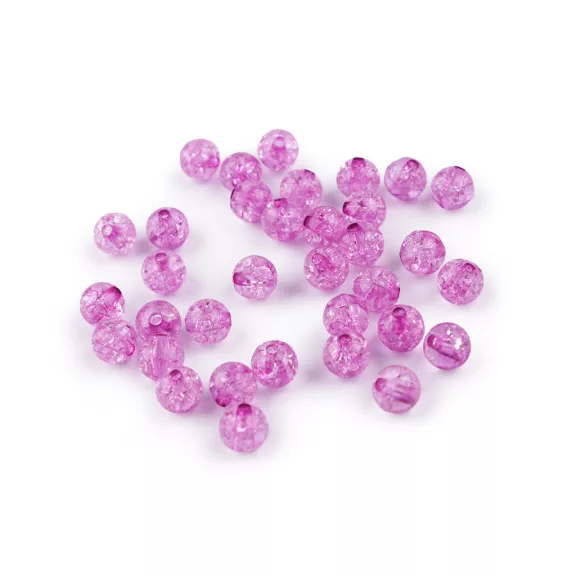 Műanyag gyöngyök repedezett Ø8 mm - 22 (25) levendulalila (300 g-os csomagolás) Műanyag gyöngyök repedezett Ø8 mm - 22 (25) levendulalila (300 g-os csomagolás)