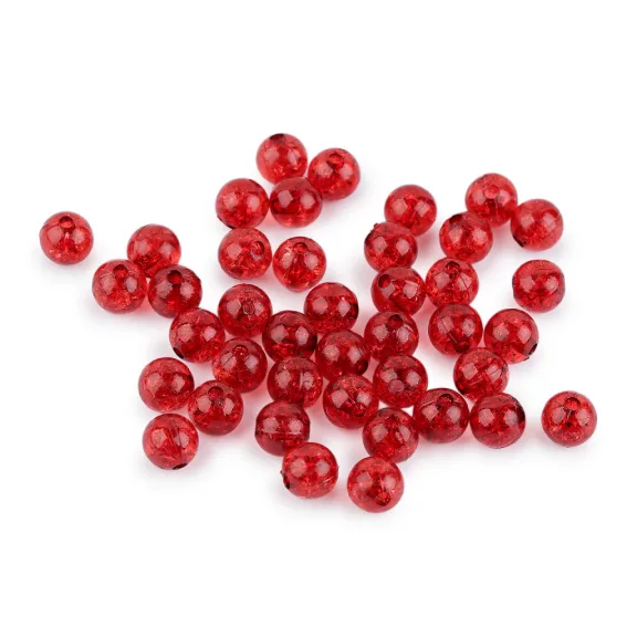Műanyag gyöngyök repedezett Ø8 mm - 35 (20) bordó világos (30 g-os csomagolás) Műanyag gyöngyök repedezett Ø8 mm - 35 (20) bordó világos (30 g-os csomagolás)