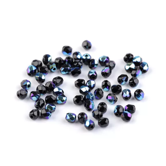 Csiszolt üveggyöngy tűzgyöngy 3 mm - 8 23980/28701 fekete AB (5 g-os csomagolás) Csiszolt üveggyöngy tűzgyöngy 3 mm - 8 23980/28701 fekete AB (5 g-os csomagolás)