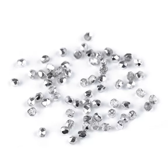 Csiszolt üveggyöngy tűzgyöngy 3 mm - 15 00030/27001 ezüst (5 g-os csomagolás) Csiszolt üveggyöngy tűzgyöngy 3 mm - 15 00030/27001 ezüst (5 g-os csomagolás)