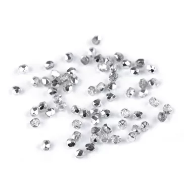   Csiszolt üveggyöngy tűzgyöngy 3 mm - 15 00030/27001 ezüst (25 g-os csomagolás)