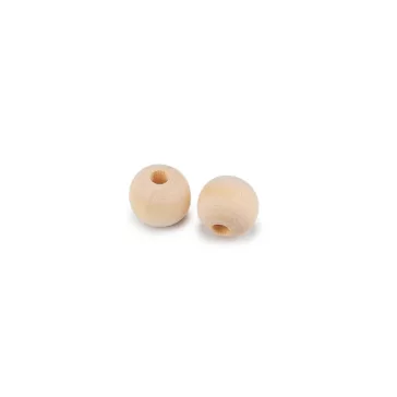   Nem lakozott fa gyöngy Ø10 mm - természetes világos (450 g-os csomagolás)