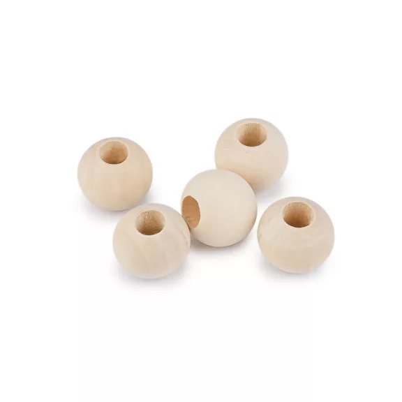 Fa gyöngyök nem lakkozott Ø25 mm - természetes világos (300 db-os csomagolás) Fa gyöngyök nem lakkozott Ø25 mm - természetes világos (300 db-os csomagolás)