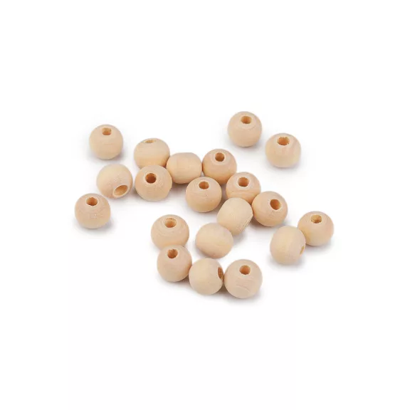 Fa gyöngy natur nem lakkozott Ø8 mm - természetes világos (20 g-os csomagolás) Fa gyöngy natur nem lakkozott Ø8 mm - természetes világos (20 g-os csomagolás)