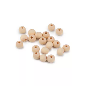   Fa gyöngy natúr nem lakkozott Ø8 mm - természetes világos (100 g-os csomagolás)