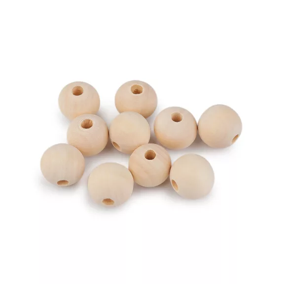 Fa gyöngyök nem lakkozott Ø20 mm - természetes világos (50 db-os csomagolás) Fa gyöngyök nem lakkozott Ø20 mm - természetes világos (50 db-os csomagolás)