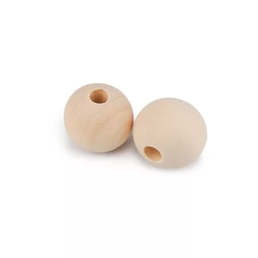   Fa gyöngyök nem lakkozott Ø20 mm - természetes világos (50 db-os csomagolás)