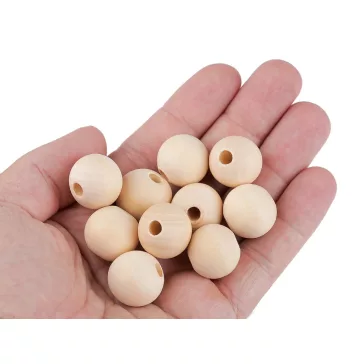   Fa gyöngyök nem lakkozott Ø20 mm - természetes világos (50 db-os csomagolás)