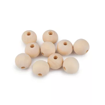   Fa gyöngyök nem lakkozott Ø20 mm - természetes világos (120 db-os csomagolás)