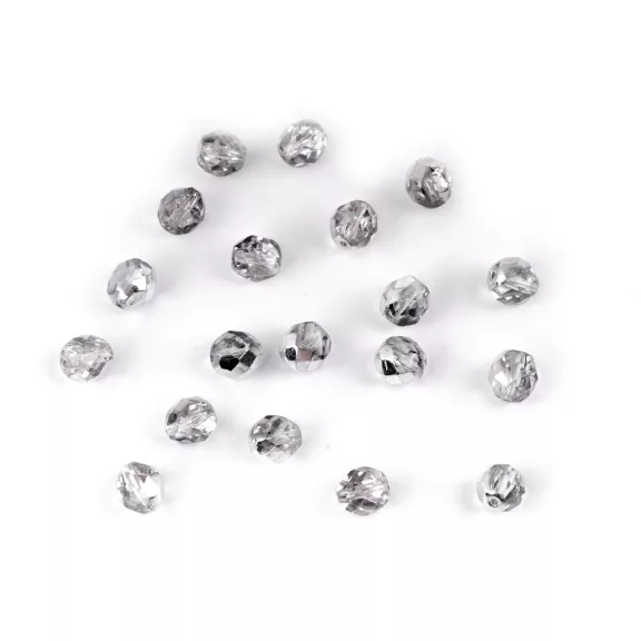 Üveg gyöngyök csiszolt tűzgyöngy 8 mm - 2 00030/27001 ezüst (20 g-os csomagolás) Üveg gyöngyök csiszolt tűzgyöngy 8 mm - 2 00030/27001 ezüst (20 g-os csomagolás)
