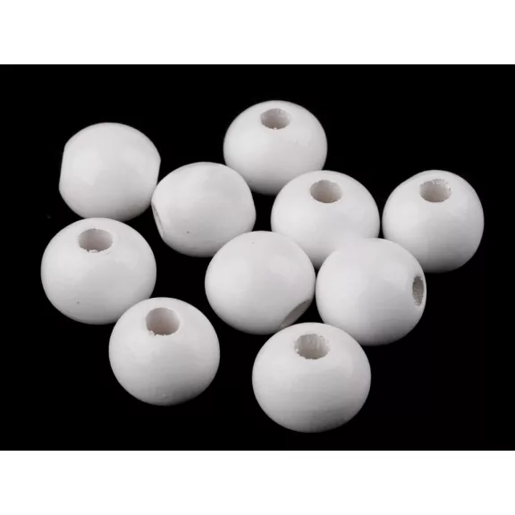 Fa gyöngy Ø25 mm - 1 fehér (50 db-os csomagolás) Fa gyöngy Ø25 mm - 1 fehér (50 db-os csomagolás)