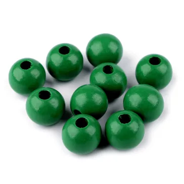 Fa gyöngy Ø25 mm - 4 élénkzöld (200 db-os csomagolás)