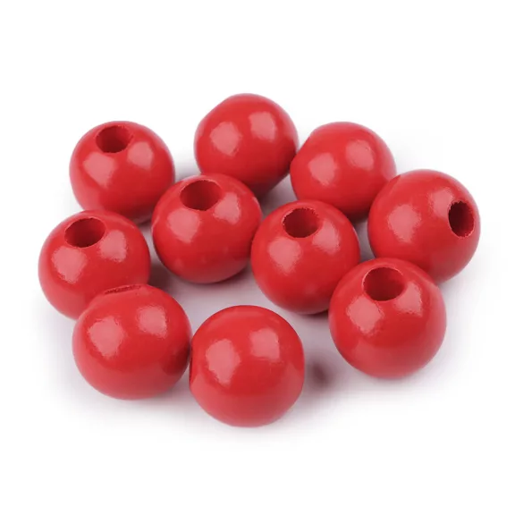 Fa gyöngy Ø25 mm - 8 piros (200 db-os csomagolás) Fa gyöngy Ø25 mm - 8 piros (200 db-os csomagolás)