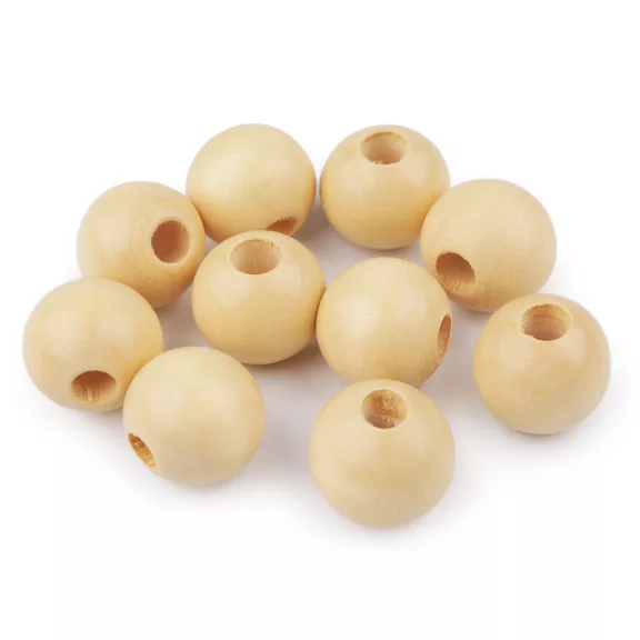 Fa gyöngy Ø25 mm - 9 természetes világos (200 db-os csomagolás) Fa gyöngy Ø25 mm - 9 természetes világos (200 db-os csomagolás)