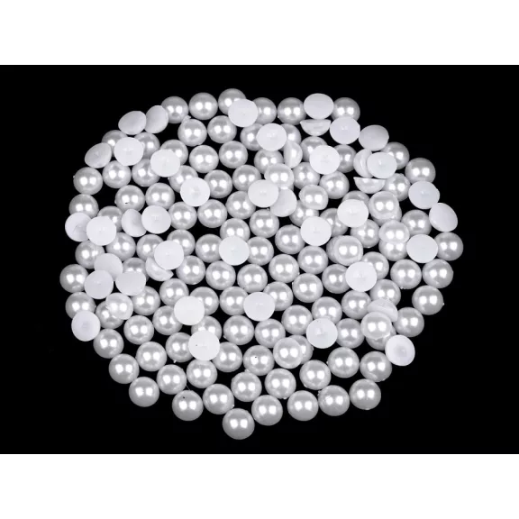 Kabochon / félgyöngy / ragasztható gyöngy Ø9 mm - 1 fehér (50 g-os csomagolás) Kabochon / félgyöngy / ragasztható gyöngy Ø9 mm - 1 fehér (50 g-os csomagolás)
